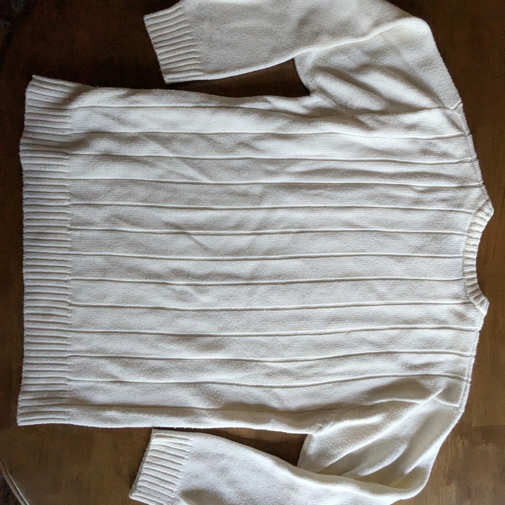 South Pole White Knit Sweater